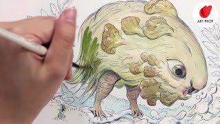 Cute Creature Design Drawing Demo [upl. by Anairdna]