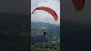 Paragliding Pokhara Nepal SarangkotTandemflight Paragliding Landing🇳🇵🪂 newsong music [upl. by Yuk642]