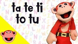 Sílabas ta te ti to tu  El Mono Silabo  Videos Infantiles  Educación para Niños en Español [upl. by Armalla]