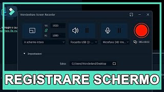 Come Registrare Schermo e Webcam in Filmora 11  Wondershare Filmora Tutorial [upl. by Adym]