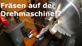 FRÄSEN auf der DREHMASCHINE Paulimot PM 3700 [upl. by Julita]