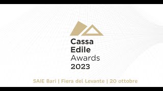 Cassa Edile Awards 2023 La cerimonia di premiazione raccontata in 120quot [upl. by Ydnec]