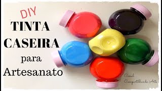 DIY Tinta caseira para artesanato usando apenas 3 cores  Dica econômica [upl. by Alphonso]