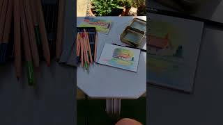 how to use watercolour pencils colinsteedart watercolourpencils [upl. by Lyrret]