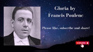 Poulenc Gloria 1 Gloria 8 staves tenor 2 [upl. by Frolick]