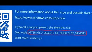 Fix ATTEMPTED EXECUTE OF NOEXECUTE MEMORY Blue Screen BSOD Error On Windows 1110 PC [upl. by Ellevehc]