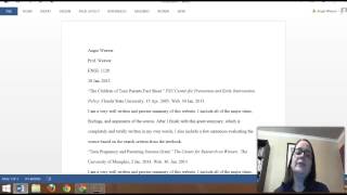 Formatting MLA Annotated Bibliography [upl. by Ver]