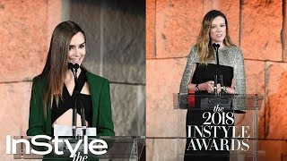 Lily Collins Honors Givenchys quotSuperwomanquot Clare Waight Keller  InStyle Awards  InStyle [upl. by Ecitsuj]