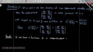 Jacobian Day 1 For BSc Mathematics Major amp Minor 2nd Sem [upl. by Ecnedac]