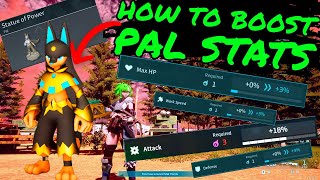 How To BOOST STATS FOR PALS in PALWORLD More HP ATTACK DEFENSE [upl. by Mima742]