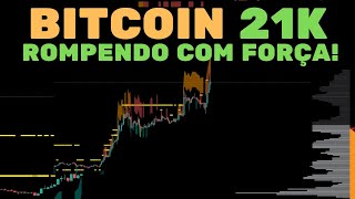 BITCOIN PUMP 21K  AGORA É LUA  ESTRATÉGIA  Análise TécnicaSentimento [upl. by Karin]