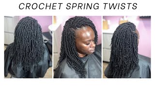 Versatile Spring Twists Crochet Braids  Braid Pattern  Install [upl. by Mayeda813]