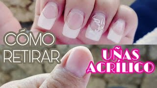 Cómo retirar uñas de acrílico Fácil y rapidoTips en casa [upl. by Tilly]