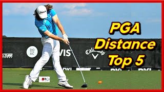 PGA Distance Top 5 Powerful Swings amp Slow MotionsㅣCameron ChampㅣRory McilroyㅣJon Rahm [upl. by Sauers514]