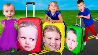 Five Kids Pack Your Suitcases Song  more Childrens Songs and Videos [upl. by Sturrock]