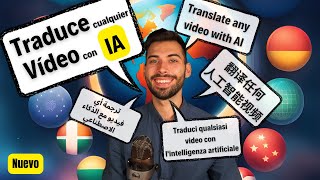 TRADUCE la Voz de Cualquier Video por IA 🌍 Tutorial con NUEVO Método de Elevenlabs [upl. by Bartolome]