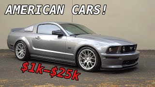 The 13 Best American Sports Cars For Every Budget 1k25k [upl. by Elohcin834]