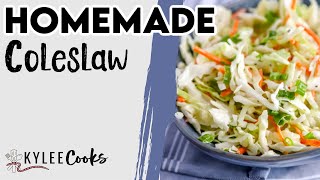 Easy Coleslaw Homemade Coleslaw Dressing Recipe [upl. by Annaiv]