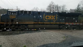 CSX 3403  Railfanning  Graysville GA  Graysville Rd Railroad Crossing  32020 1154am [upl. by Coben]