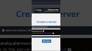 HOW TO CREATE MINECRAFT HARDCORE SERVER IN ATERNOS shorts aternos minecrafttutorial [upl. by Inga]