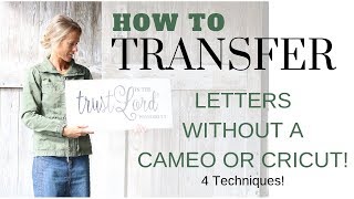 How to Transfer Letters onto Wood  DIY Letter Transfer  Sign Tutorial [upl. by Aihset]