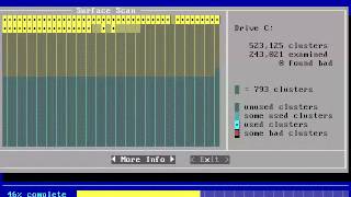 MS DOS ScanDisk with surface scan [upl. by Jase]