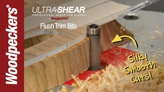 UltraShear Carbide Tipped Flush Trim Bit  Woodpeckers Tools [upl. by Stauder765]