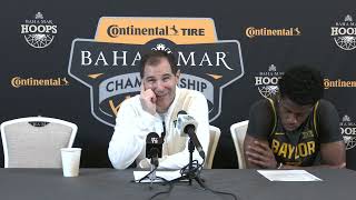 Baylor HC Scott Drew Reacts to Loss Against Tennessee in Baha Mar Championship [upl. by Rouvin166]