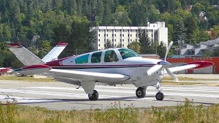 Beechcraft V35B Bonanza Takeoff [upl. by Aseram]