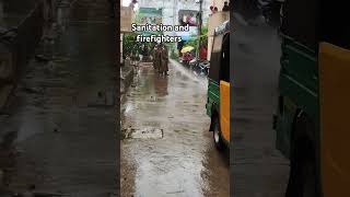 Sanitation ampcleaning at vambay colony apweatherreport vijayawada vijayawadafloods bzabudameru [upl. by Ijnek]