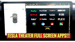 HOW TO VIEW MULTIPLE STREAMING APPS IN TESLA THEATER [upl. by Gorrian143]