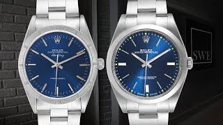 Rolex Oyster Perpetual 39mm 114300 amp Rolex Air King 34mm Blue Dial Mens Watch 14010  SwissWatchExpo [upl. by Llennaj]