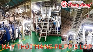 Máy Thổi Màng PEPP  Máy Thổi Màng Nhựa 5 Lớp  Rạng Đông Plastic [upl. by Oswal553]