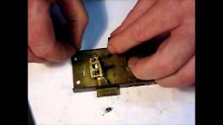 Old cupboard lock repairs locksmith Oldorf since 1906wmv [upl. by Aekim]