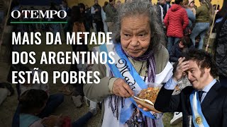 Argentina pobreza dispara atinge 529 da população e inflação bate 236 em 10 meses de Milei [upl. by Ahsenit498]