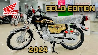 Honda CG 125 Gold Edition 2024 Model Black Colour │ Complete Review │ Price in Pakistan [upl. by Enelhtac]