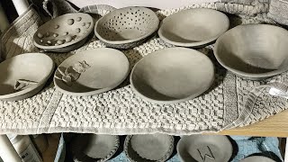 Creating shallow bowls from slabs of clay without a shallow mold by taniagoldbergpottery9953 [upl. by Alegnave918]