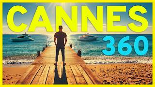 🏖️ Cannes Beach France 🇫🇷 Travel 360 VR [upl. by Nichani]