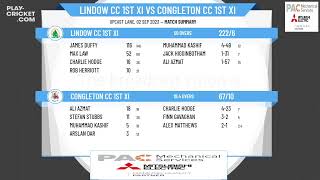 Cheshire County Cricket League  1st XI Division 1  Lindow CC 1st XI v Congleton CC 1st XI [upl. by Becka]