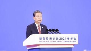 Zhao Leji prononce un discours lors de la cérémonie douverture de la Conférence annuelle 2024 [upl. by Yrekaz277]