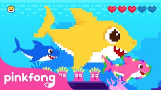 👾8Bit Bébé Requin  Chanter avec Bébé Requin  Pinkfong Bébé Requin  Chansons pour Enfants [upl. by Akinehs]