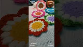 Flower Coasters Free Tutorial crochet crochetlove crochetideas crochetpattern crochettutorial [upl. by Raynata534]