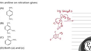 An aniline on nitration gives [upl. by Neevan]