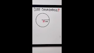 Como Calcular Comprimento de uma Circunferência shorts circunferencia [upl. by Bessy326]