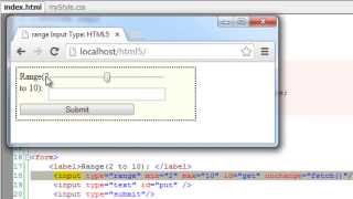 Form Input Type  range HTML5 [upl. by Murton]