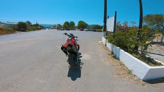 SUPERMOTO RIDE on dangerous mountain roads  Yamaha XT660X [upl. by Warenne]