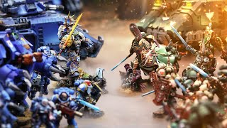 Dark Angels vs Ultramarines The Lion Challenges Guilliman 40k in 40m [upl. by Akcebar]