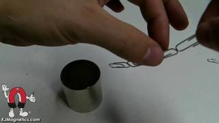 Paperclips Magnetized by a Large Magnet [upl. by Lednew]