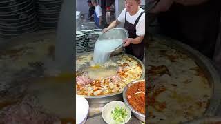 Hot numbing juicy mutton noodle streetfood chineasefood chinafood [upl. by Nosidda]