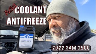 Add Coolant  Antifreeze  2022 RAM 3500 [upl. by Aloise]